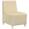 vidaXL Unit&eacute; de Sofa Modulaire Sans Accoudoirs Cr&egrave;me tissu