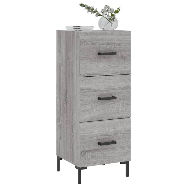 vidaXL Buffet Sonoma gris 34,5x34x90 cm Bois d'ing&eacute;nierie