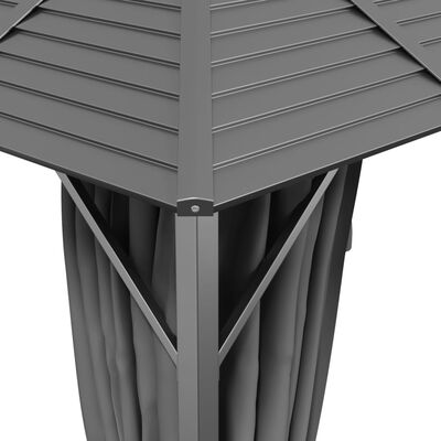vidaXL Belvédère avec toit double 3x3 m Anthracite