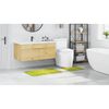 vidaXL Ensemble de tapis de bain antid&eacute;rapants 2 pcs Vert PP