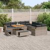 vidaXL Ensemble de canap&eacute; de jardin 13 pcs Gris Poly rotin