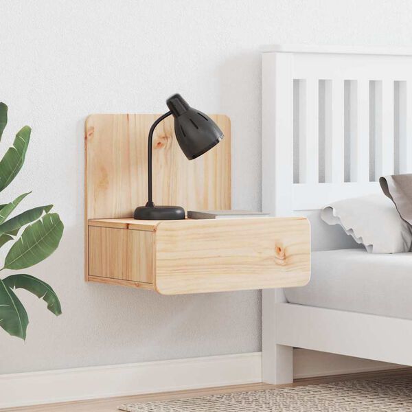 vidaXL Table de chevet avec tiroir 2 pcs Marron 44 x 32,5 x 40 cm