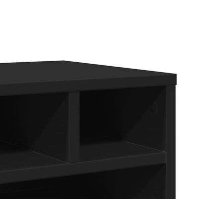 vidaXL Support d'imprimante noir 40x32x22,5 cm bois d'ingénierie