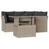 vidaXL Salon de jardin 5 pcs avec coussins gris clair r&eacute;sine tress&eacute;e