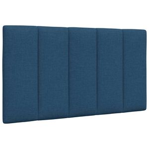 vidaXL Coussin de t&ecirc;te de lit Hanko bleu 80 cm tissu