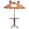 vidaXL Ensemble de bistro avec parasol pour enfants 3 pcs Marron