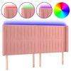 vidaXL T&ecirc;te de lit &agrave; LED Rose 163x16x118/128 cm Velours
