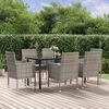 vidaXL Ensemble &agrave; manger de jardin et coussins 7pcs Anthracite