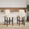 vidaXL Chaises de bar lot de 2 bois massif d'h&eacute;v&eacute;a et tissu