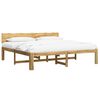 vidaXL Cadre de lit double avec t&ecirc;te de lit ROSTOCK Blanc 200 x 200 cm