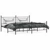 vidaXL Cadre de lit m&eacute;tal sans matelas avec pied de lit noir 193x203cm