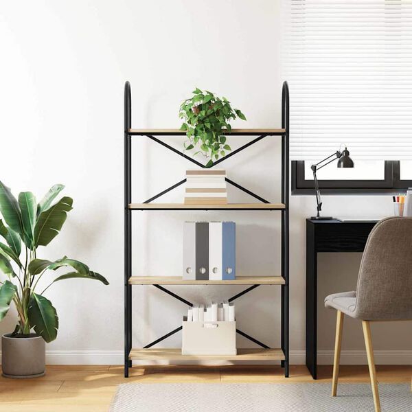 vidaXL &Eacute;tag&egrave;re Ch&ecirc;ne Sonoma 80 x 30 x 146 cm Bois d'ing&eacute;nierie