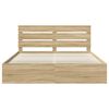 vidaXL Cadre de lit Sonoma 200 x 200 cm Bois de pin massif