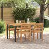 vidaXL Table de jardin Naturel et Noir 150 x 90 x 75 cm