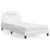 vidaXL Lit Viana avec matelas blanc 100x200 cm similicuir