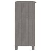 vidaXL Buffet HAMAR Gris clair 85x35x80 cm Bois massif de pin