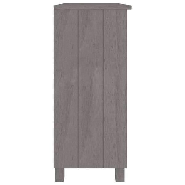 vidaXL Buffet HAMAR Gris clair 85x35x80 cm Bois massif de pin