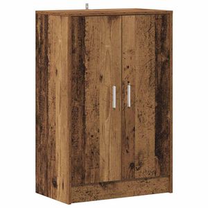 vidaXL Cabinet &agrave; chaussures 60 x 35 x 92 cm Bois ancien 6 &eacute;tag&egrave;res