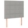 vidaXL T&ecirc;te de lit Gris clair 100x5x118/128 cm Tissu