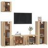 vidaXL Ensemble de meubles TV 5 pcs Ch&ecirc;ne sonoma Bois d'ing&eacute;nierie