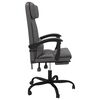 vidaXL Fauteuil inclinable de bureau Gris Similicuir