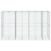 vidaXL Panier gabion avec couvercle 350x100x200 cm fer galvanis&eacute;