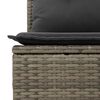 vidaXL Ensemble de canap&eacute; de jardin 5 pcs Gris Poly Rattan