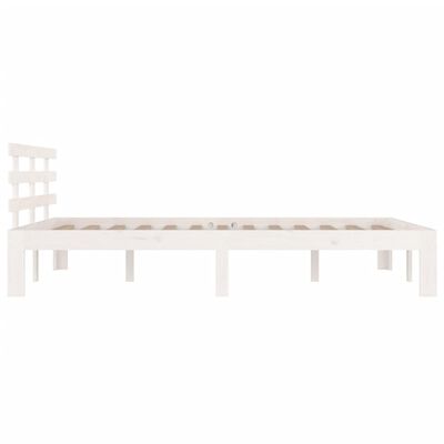 vidaXL Cadre de lit Blanc Bois massif 160x200 cm