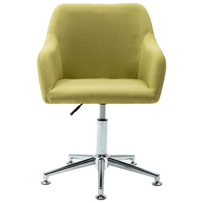 vidaXL Chaise pivotante de salle à manger vert tissu