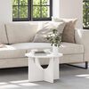 vidaXL Table basse Blanc 50 x 50 x 35 cm Bois massif en pin