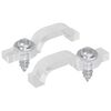 vidaXL Clips de bande LED 2 pcs Transparent 23,8 x 7,3 x 4,3 mm