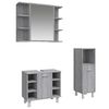 vidaXL Ensemble d'armoires de salle de bain 3 pcs sonoma gris