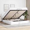 vidaXL Lit ottoman avec matelas & LED blanc pur 160x200cm similicuir