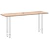 vidaXL Pieds de table console Blanc 2 pi&egrave;ces 28 x (72-73) cm Acier