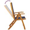 vidaXL Chaises pliables de jardin lot de 2 bois d'acacia et textil&egrave;ne