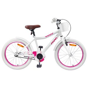 vidaXL V&eacute;lo pour Enfants 18 Pouces pour les 5-7 ans Blanc