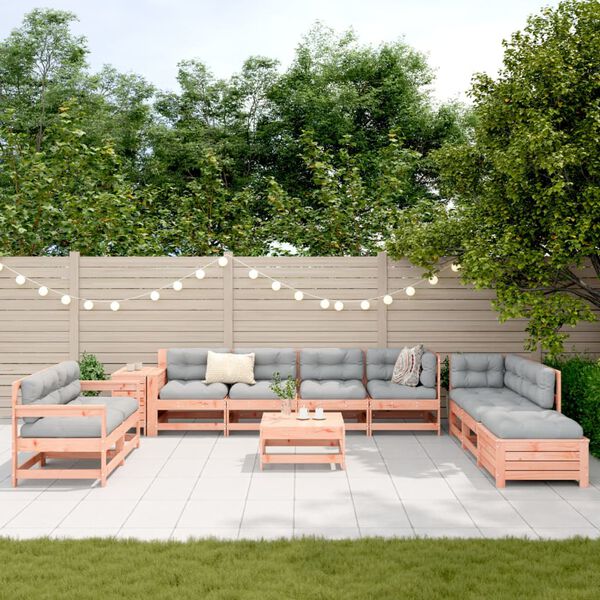 vidaXL Salon de jardin 11 pcs bois massif sapin de douglas
