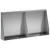 vidaXL Mur de sout&egrave;nement 2 pc 40 x 12 x 30 cm Acier galvanis&eacute; Argent&eacute;