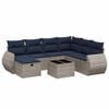 vidaXL Ensemble de canap&eacute; de jardin 8 pcs avec coussins gris r&eacute;sine tress&eacute;e