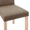 vidaXL Chaises &agrave; manger lot de 2 taupe tissu