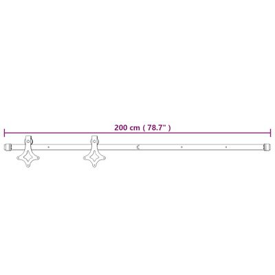 vidaXL Porte coulissante et kit de quincaillerie 100x210 cm pin massif