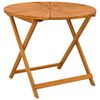 vidaXL Table de jardin pliante Naturel &Oslash;90 x 75 cm