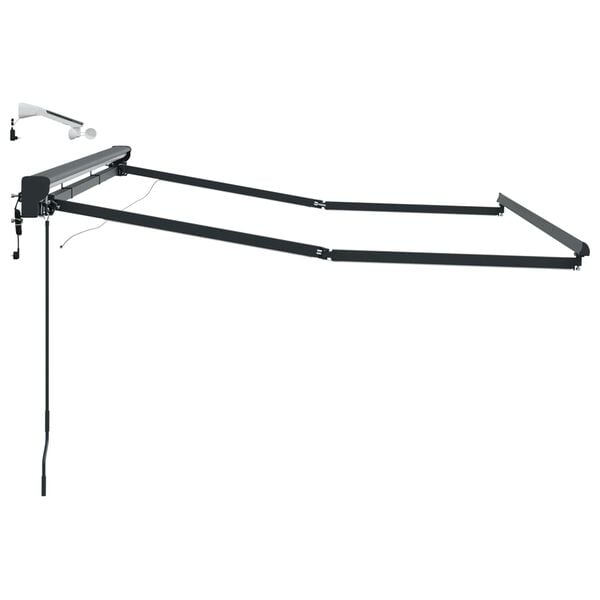 vidaXL Cadre de store &eacute;lectrique avec LED Anthracite 2,5 x 2 m