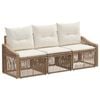 vidaXL Ensemble de canap&eacute; de jardin 3 pc Beige polyrotin