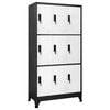 vidaXL Armoire &agrave; casiers Anthracite et blanc 90x45x180 cm Acier