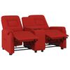 vidaXL Fauteuil inclinable porte-gobelet 2 places Bordeaux Similicuir