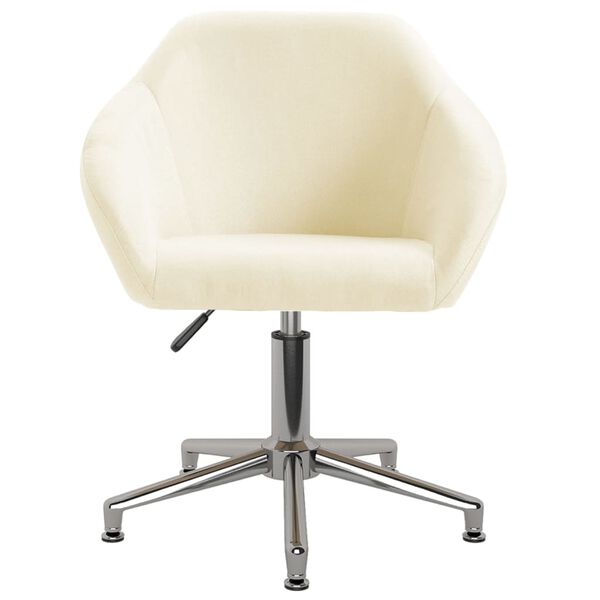 vidaXL Chaises pivotantes &agrave; manger lot de 6 cr&egrave;me tissu