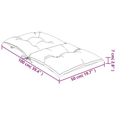 vidaXL Coussins de chaise à dossier bas lot de 4 modèle de feuille