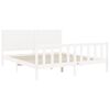 vidaXL Cadre de lit sans matelas blanc bois massif de pin