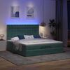 vidaXL Cadre de lit ottoman avec matelas vert fonc&eacute; 200x200 cm velours